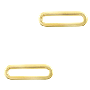 Breloques en acier Inox/connecteur ovale Dor&eacute;