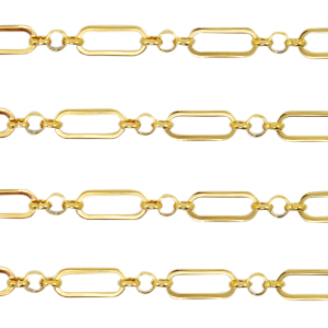 Appr&ecirc;ts en acier inox cha&icirc;ne maille jaseron maillons Dor&eacute;