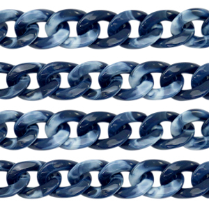 Cha&icirc;ne acrylique 19mm Bleu fonc&eacute;