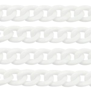 Cha&icirc;ne acrylique 19mm Blanc