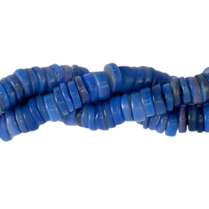 Perles coquillage disque 7mm Bleu montana