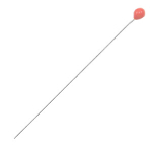 Appr&ecirc;ts en m&eacute;tal DQ clou &agrave; t&ecirc;te boule 52mm Argent&eacute; antique-rouge corail (sans nickel)