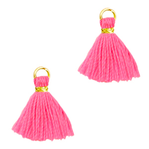 Pompons 1cm Dor&eacute;-rose n&eacute;on