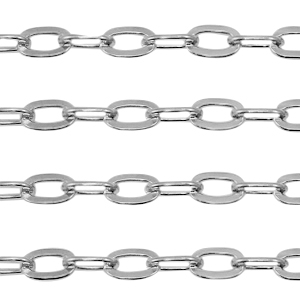 Appr&ecirc;ts en acier Inox cha&icirc;ne maille jaseron maille for&ccedil;at Argent&eacute;