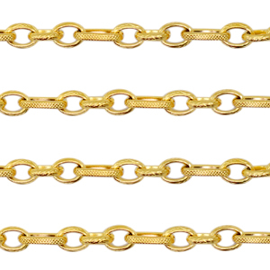 Appr&ecirc;ts en acier Inox cha&icirc;ne maille jaseron maille for&ccedil;at Dor&eacute;