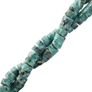 Pierres naturelles perles Jaspe Dalmatien rondelles heishi 4mm Vert turquoise