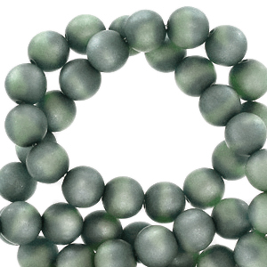 Perles Super Polaris rond 8mm mat Vert de mer