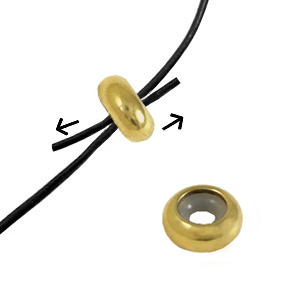 Appr&ecirc;ts en acier Inox perles stoppeur 7x3.5mm Dor&eacute;