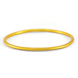 Bracelet jonc type bouddhiste 3mm taille M Dor&eacute;
