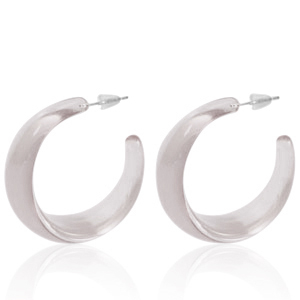 Boucles d'oreilles tendance cr&eacute;oles Taupe