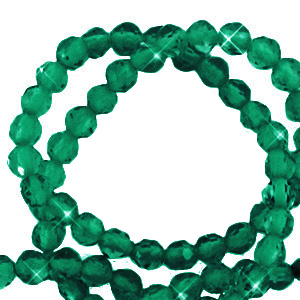 Pierres naturelles 3mm facett&eacute;es Vert-pearl shine coating