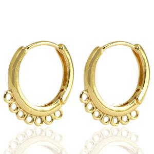 M&eacute;tal TQ laiton boucles d'oreilles cr&eacute;oles Dor&eacute;