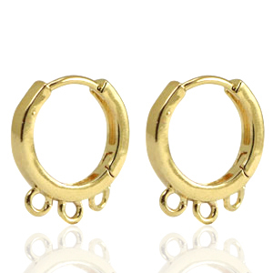 M&eacute;tal TQ laiton boucles d'oreilles cr&eacute;oles Dor&eacute;