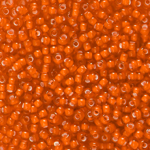 Rocailles Preciosa Ornela 8/0-95036 White lining-orange rumba