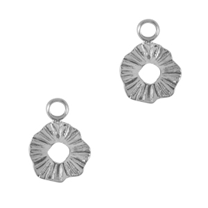 Breloques en acier Inox 8mm Argent&eacute;