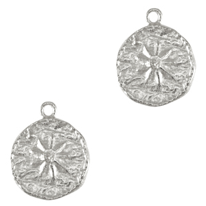 Breloques en m&eacute;tal DQ soleil Argent&eacute; antique (sans nickel)