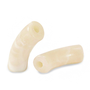 Perles acryliques tube Caramel beige marbr&eacute;