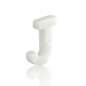 Pendentifs coquillage specials lettre J Blanc (couleur naturelle)