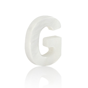 Pendentifs coquillage specials lettre G Blanc (couleur naturelle)