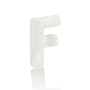 Pendentifs coquillage specials lettre F Blanc (couleur naturelle)
