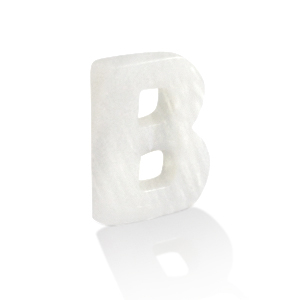 Pendentifs coquillage specials lettre B Blanc (couleur naturelle)