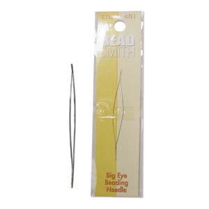 Beadsmith Big eye aiguilles &agrave; perles 6cm Argent&eacute;