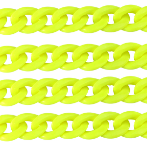 Cha&icirc;ne acrylique 22mm brillante Jaune n&eacute;on