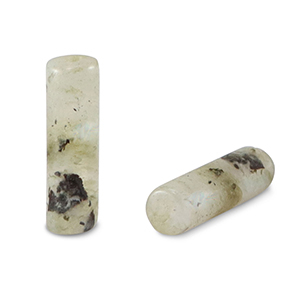 Pierres naturelles perles Labradorite tube Gris verd&acirc;tre