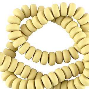 Perles en polym&egrave;re rondelles 7mm Jaune bronze