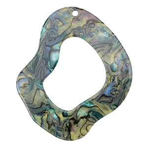 Pendentifs en r&eacute;sine organique Multicolore marbr&eacute;