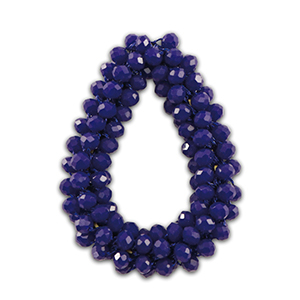 Pendentifs facett&eacute;es goutte Bleu fonc&eacute;