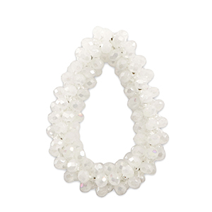 Pendentifs facett&eacute;es goutte Blanc