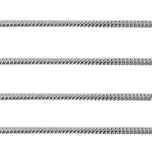 Appr&ecirc;ts en acier Inox cha&icirc;ne maille jaseron serpentine 1.6mm Argent&eacute;