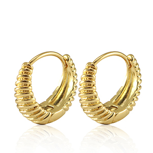 M&eacute;tal TQ laiton boucles d'oreilles Dor&eacute;