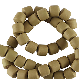 Perles en polym&egrave;re 6mm Marron ocre