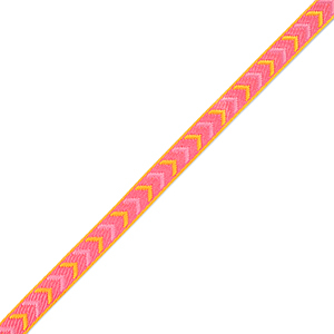 Ruban texte fl&egrave;che Rose-jaune