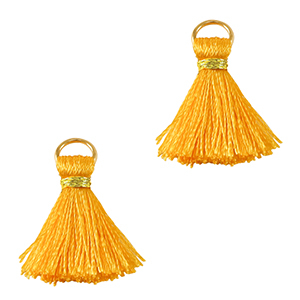 Pompons 2cm Dor&eacute;-orange calypso