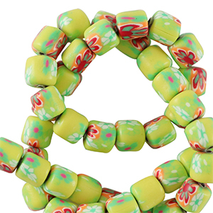 Perles en polym&egrave;re 6mm Vert lime