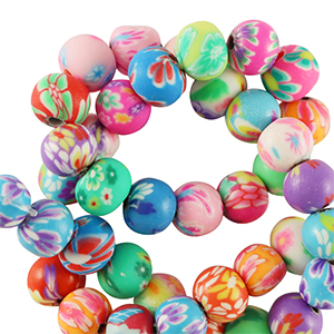 Perles en polym&egrave;re 6mm Multicolore