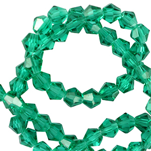 Perles &agrave; facettes bicone 3mm Vert eden