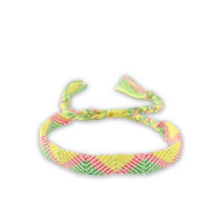 Cha&icirc;nes de cheville tendance Jaune-rose-vert