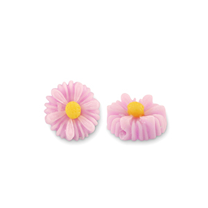 Perles en r&eacute;sine fleur 8mm Lilas rose