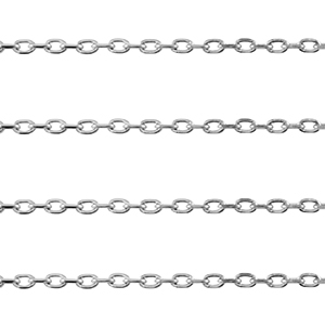 Appr&ecirc;ts en acier Inox cha&icirc;ne maille jaseron maille for&ccedil;at Argent&eacute;