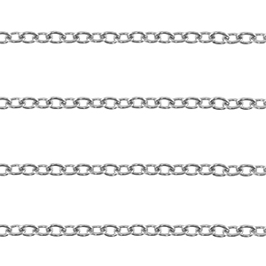Appr&ecirc;ts en acier Inox cha&icirc;ne maille jaseron maille for&ccedil;at Argent&eacute;