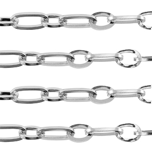 Appr&ecirc;ts en acier Inox cha&icirc;ne maille jaseron maille for&ccedil;at Argent&eacute;
