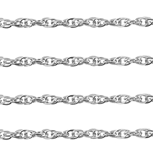 Appr&ecirc;ts en acier Inox cha&icirc;ne maille jaseron twist Argent&eacute;
