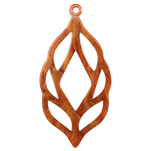 Pendentifs en r&eacute;sine Marron topaze