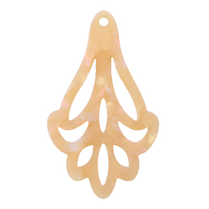 Pendentifs en r&eacute;sine P&ecirc;che blush opale