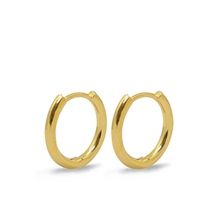Appr&ecirc;ts en m&eacute;tal DQ boucles d'oreilles cr&eacute;oles 16mm Dor&eacute; (sans nickel)