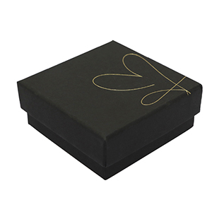 Bo&icirc;te &eacute;crin &agrave; bijoux coeur Noir